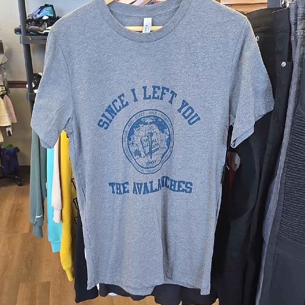 Bella Canvas Gray Tee with Blue Graphic